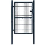 vidaXL Portillon 2D (simple) Gris anthracite 106x210 cm