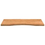 vidaXL Dessus de bureau marron clair bois chêne massif rectangulaire
