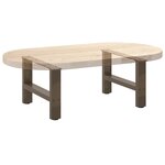 vidaXL Pieds de table basse en acier naturel 2 pièces 50 x (30-31) cm Acier