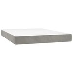 vidaXL Sommier à lattes de lit matelas et LED Gris clair 140x200 cm