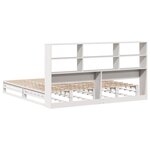 vidaXL Lit bibliothèque sans matelas blanc 180x200 cm bois massif