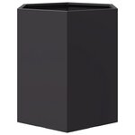 vidaXL Jardinière noir hexagone 46x40x45 cm acier