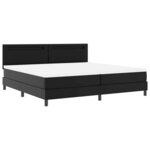 vidaXL Cadre de lit avec matelas Noir 200 x 200 cm Faux cuir