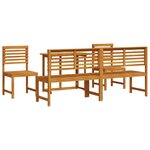 vidaXL Ensemble bistro de jardin 5 Pièces Marron Bois d'acacia massif