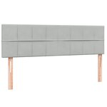 vidaXL Sommier à lattes de lit et matelas gris clair 140x210cm velours