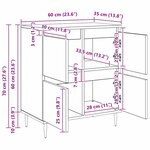 vidaXL Buffets 3 Pièces Bois ancien 180 x 35 x 70 cm Bois d'ingénierie