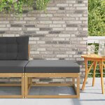 vidaXL Pouf d'Extérieur Polyester Blanc