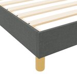 Lit vidaXL Gris Foncé 80x200 cm Tissu