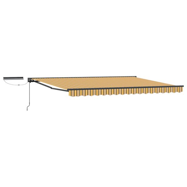 vidaXL Auvent rétractable électrique Jaune  Gris  Anthracite 4 × 3 m