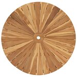 vidaXL Table de jardin pliante Naturel Ø 110 x 75 cm