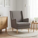 vidaXL Fauteuil Taupe Tissu