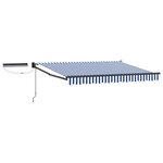 vidaXL Auvent rétractable électrique Bleu Blanc Anthracite 2 5 x 2 m