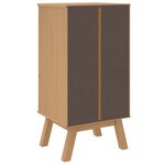 vidaXL Table de chevet OLDEN marron bois de pin solide