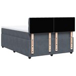 vidaXL Sommier à lattes de lit et matelas Gris foncé 140x190cm Velours