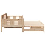 vidaXL Lit de jour avec gigogne et tiroirs sans matelas 90x200 cm
