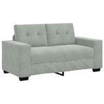 vidaXL Canapé causeuse gris clair 160x77x82 cm velours
