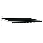 vidaXL Auvent rétractable électrique Noir 4 × 3 m