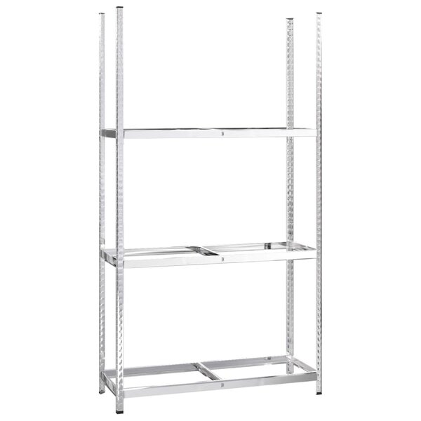 vidaXL Porte-pneus à 3 niveaux Argenté 110x40x200 cm Acier