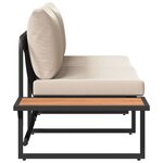 vidaXL Canapé de jardin avec coussin Marron 200.5 x 70 x 85.5 cm Métal