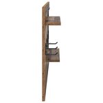 vidaXL Porte-manteau mural avec étagère Bois ancien 90 x 10 x 50 cm