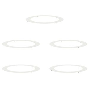 vidaXL adapté pour anneaux d'arbre plats 5 Pièces Blanc Ø90 / 120 cm Acier