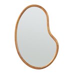 Miroir décoration moderne design mural bois MDF 75 x 55 cm effet chêne 03_0010179