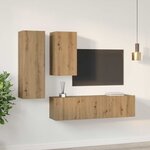 vidaXL Ensemble meuble TV 4 Pièces chêne artisanal 30 5 x 30 x 90 cm