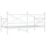 vidaXL Lit de repos sans matelas blanc 107x203 cm acier