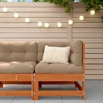 vidaXL Canapé d'angle de jardin Pin massif Brun Ciré 62 x 62 x 70 5 cm