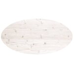 vidaXL Dessus de table blanc 110x55x2 5 cm bois de pin massif ovale