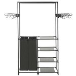 vidaXL Porte-vêtements Acier et tissu non-tissé 87x44x158 cm Noir