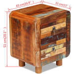 vidaXL Table de chevet Bois de récupération massif 43x33x51 cm