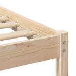 vidaXL Cadre de lit Marron 135 x 190 cm Bois massif en pin
