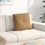 vidaXL Coussin de Dos Marron 50 x 45 cm Tissu en velours côtelé