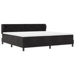 Lit à sommier avec matelas vidaXL Noir 200x200 cm en velours