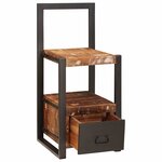 vidaXL Support valet Multicolore Bois massif de récupération