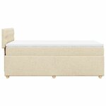 vidaXL Sommier à lattes de lit avec matelas Crème 80x200 cm Tissu