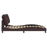 vidaXL Cadre de lit avec lumières LED marron foncé 120x200 cm tissu
