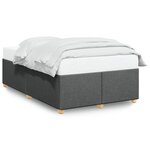 vidaXL Cadre de lit sans matelas gris foncé 120x190 cm tissu