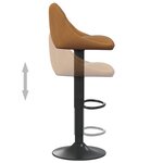 vidaXL Tabouret de bar Marron Velours