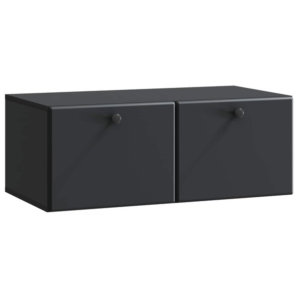 vidaXL Meuble TV mural 78 5 x 41 x 30 cm Noir Bois d'ingénierie
