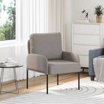 vidaXL Canapés avec coussin 55cm Taupe Contreplaqué