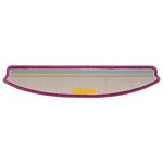 vidaXL Tapis d'escalier 30 pièces 65 x 21 x 4 cm Violet Demi-rond Grand
