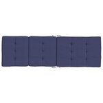 vidaXL Coussin d'extérieur 2 Pièces Bleu marine 180 x 55 x 7 cm Tissu