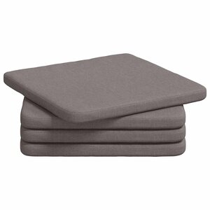 vidaXL Coussins de siège 4 Pièces Taupe 40 x 40 x 3 cm tissu
