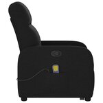 vidaXL Fauteuil de massage inclinable Noir Tissu