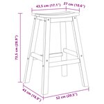 Tabourets de bar vidaXL 6 Pièces HDPE noir