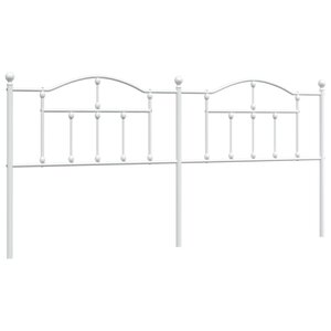 vidaXL Tête de lit métal blanc 200 cm