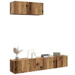 vidaXL Ensemble de meuble TV mural 3 Pièces vieux bois bois d'ingénierie