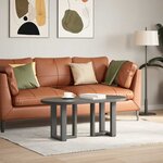 vidaXL Pieds de table basse en T 2 pièces Anthracite 38 x 25 x (42-43) cm Acier